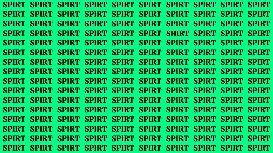 Optical Illusion Eye Test: If you have Sharp Eyes Find the Word Shirt in 18 Secs