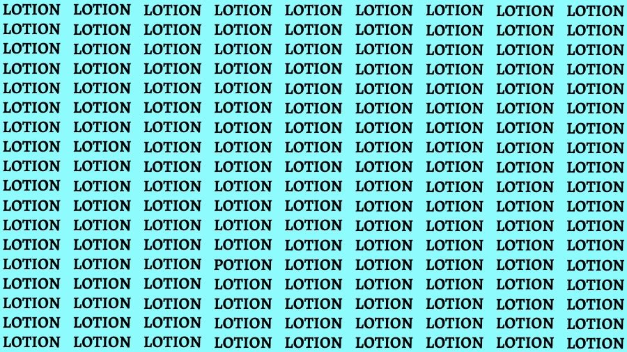 Optical Illusion Brain Challenge: If you have Sharp Eyes Find the Word Potion in 18 Secs