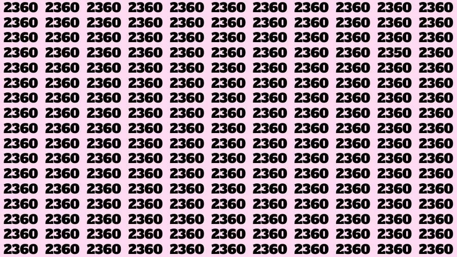 Optical Illusion Eye Test: If you have Hawk Eyes Find the Number 2350 in 13 Secs