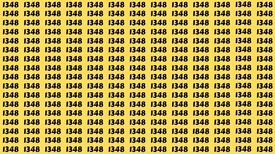 Optical Illusion Brain Challenge: If you have Sharp Eyes Find the Number 1848 among 1348 in 15 Secs