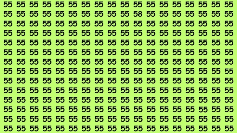 Test Visual Acuity: If you have Eagle Eyes Find the Number 58 in 15 Secs