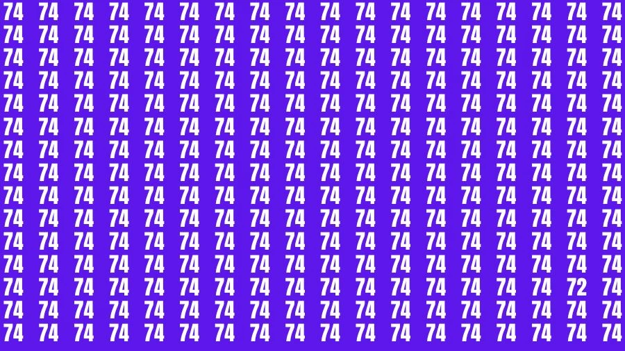 Optical Illusion Brain Challenge: If you have Hawk Eyes Find the Number 72 among 74 in 12 Secs