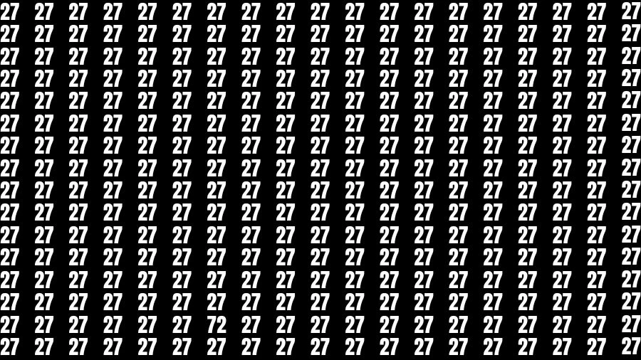 Optical Illusion Eye Test: If you have Hawk Eyes Find the Number 72 in 13 Secs