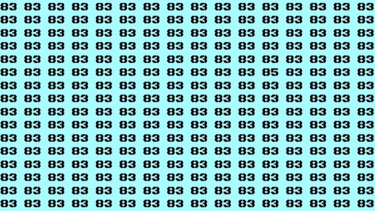 Optical Illusion Eye Test: If you have Sharp Eyes Find the number 85 in 13 Secs