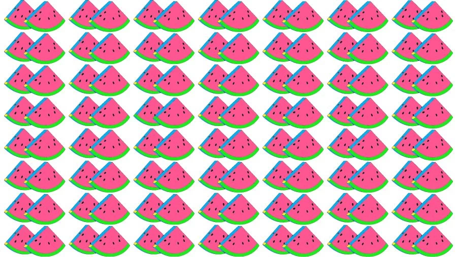 Optical Illusion Brain Challenge: If you have Eagle Eyes find the Odd Watermelon in 15 Seconds