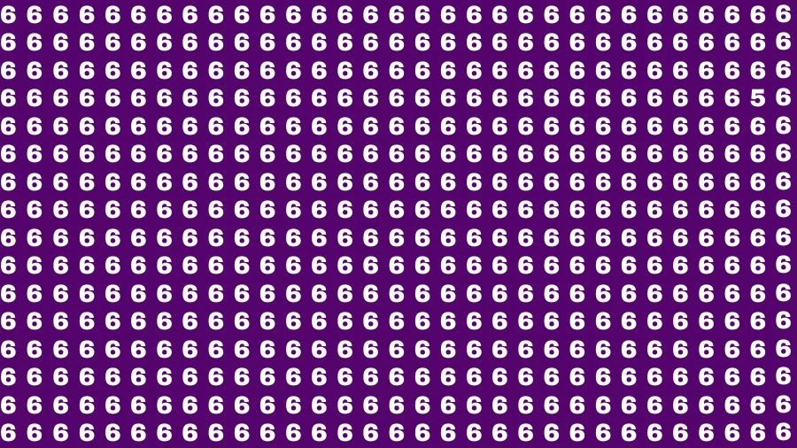 Optical Illusion Brain Challenge: If you have Sharp Eyes Find the Number 5 among 6 in 15 Secs