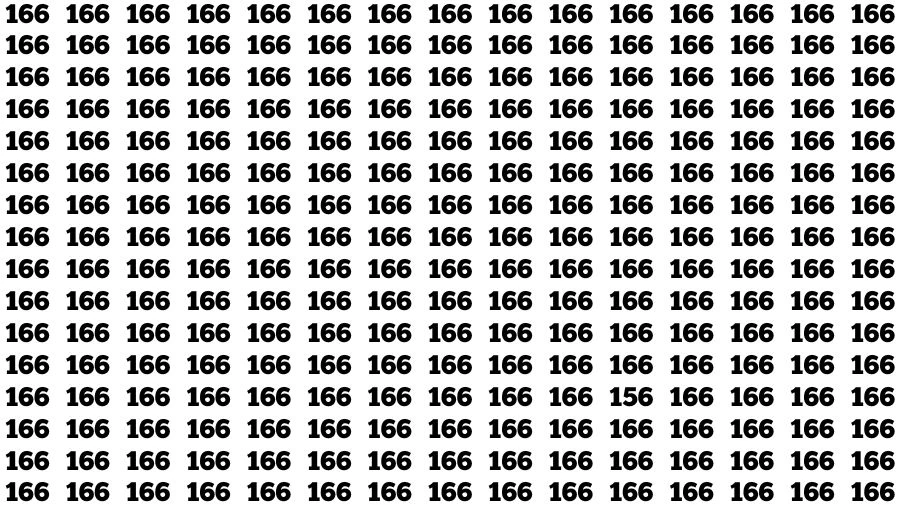 Optical Illusion Visual Test: If you have Sharp Eyes Find the Number 156 in 16 Secs