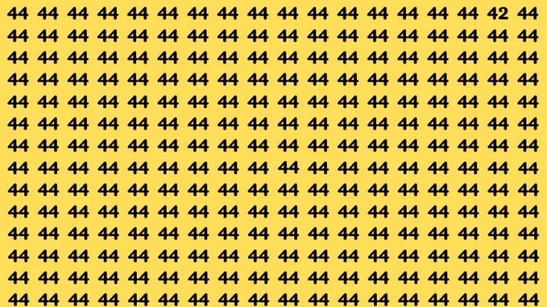 Observation Brain Challenge: If you have Hawk Eyes Find the Number 42 among 44 in 15 Secs