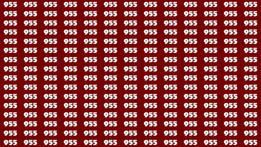 Optical Illusion Visual Test: If you have Eagle Eyes Find the Number 935 among 955 in 14 Secs