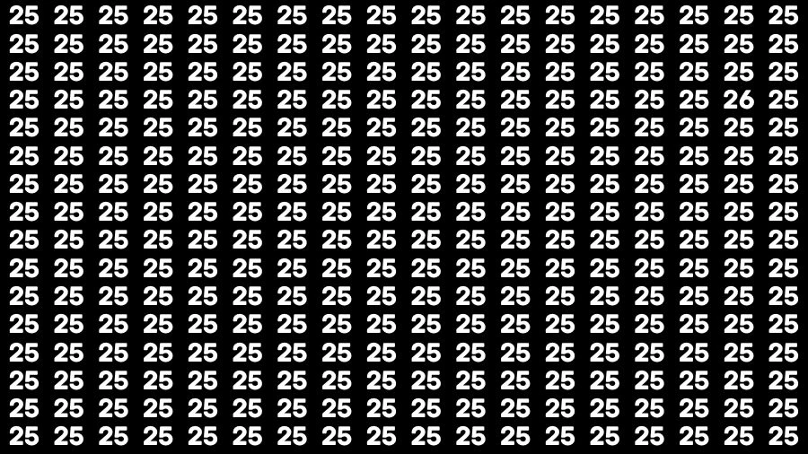 Optical Illusion Eye Test: If you have Hawk Eyes Find the Number 26 in 13 Secs