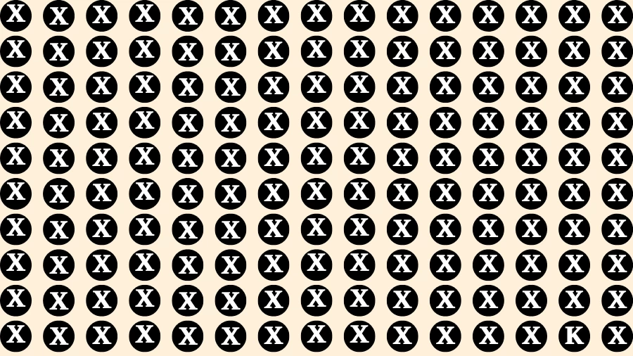 Test Visual Acuity: If you have Eagle Eyes Find the Letter K among X in 15 Secs