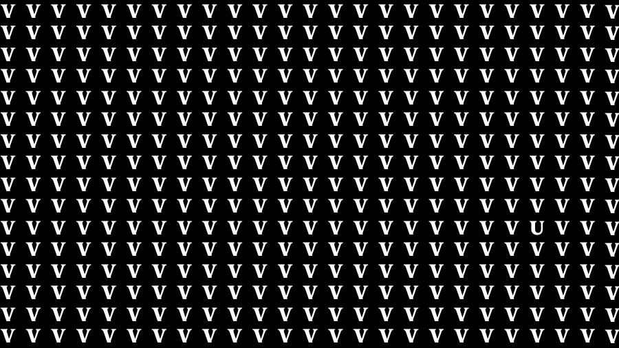 Optical Illusion Visual Test: If you have Eagle Eyes Find the Letter U in 14 Secs