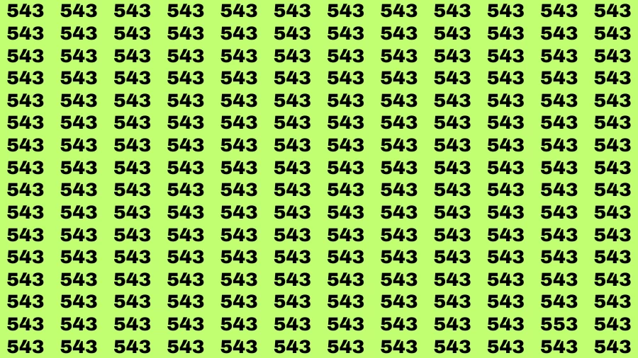 Observation Brain Challenge: If you have Hawk Eyes Find the Number 553 among 543 in 15 Secs