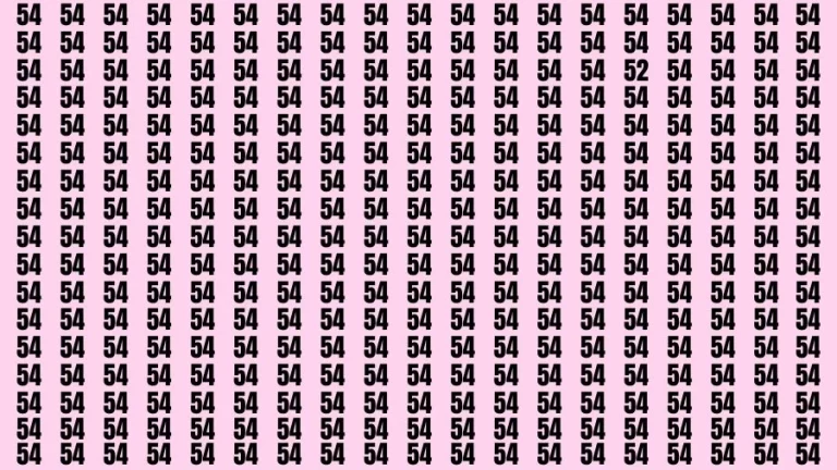 Optical Illusion Visual Test: If you have Sharp Eyes Find the Number 52 in 16 Secs