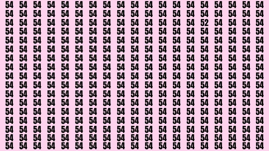 Optical Illusion Visual Test: If you have Sharp Eyes Find the Number 52 in 16 Secs