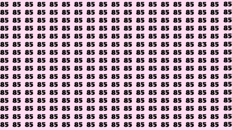 Optical Illusion Eye Test: If you have Sharp Eyes Find the number 83 in 10 Secs