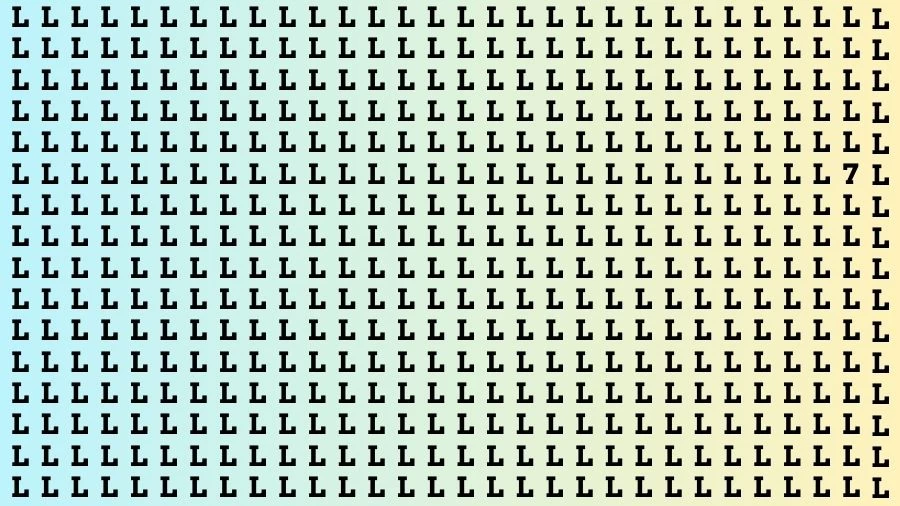 Optical Illusion Eye Test: If you have Hawk Eyes Find the Number 7 in 13 Secs