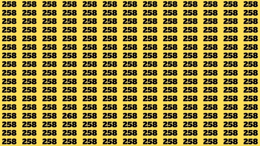 Optical Illusion Eye Test: If you have Hawk Eyes Find the Number 268 in 13 Secs