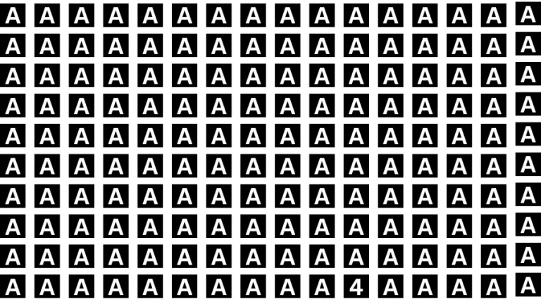 Observation Find it Out: If you have Sharp Eyes Find the number 4 in 20 Secs