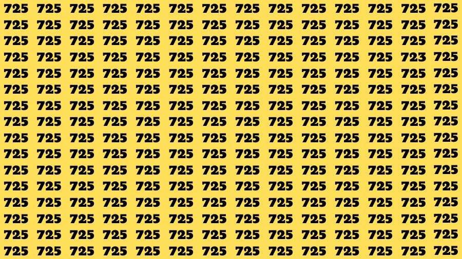 Optical Illusion Eye Test: If you have Sharp Eyes Find the number 723 in 10 Secs