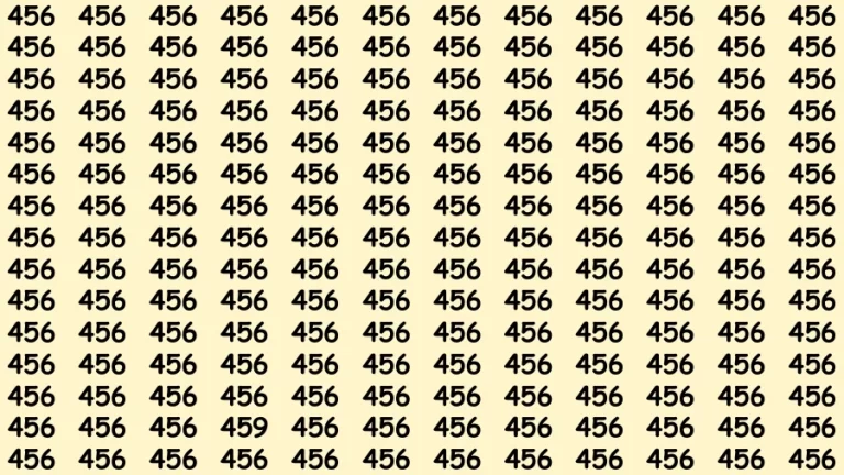 Observation Find it Out: If you have Sharp Eyes Find the number 459 in 20 Secs