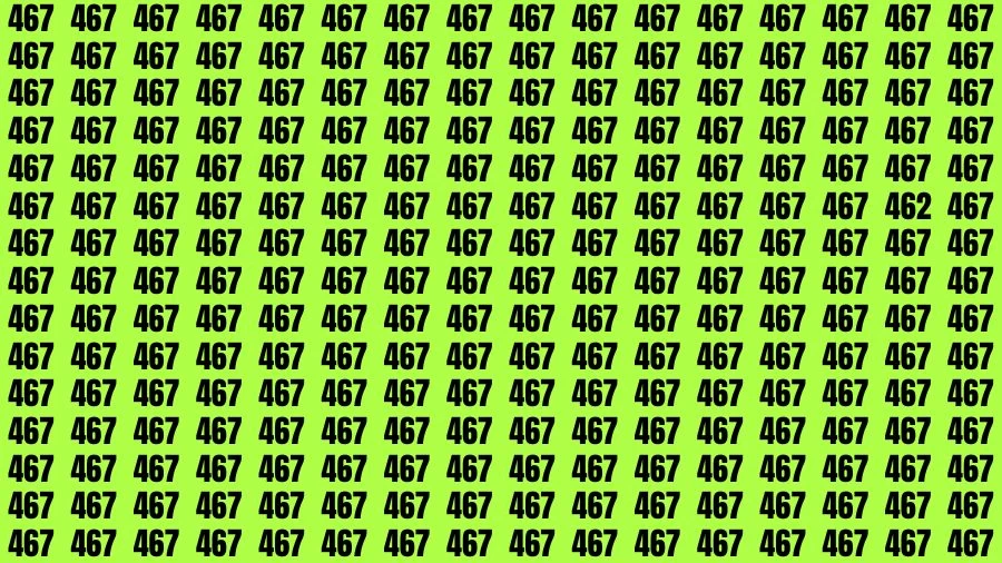 Optical Illusion Eye Test: If you have Eagle Eyes Find the Number 462 in 18 Secs