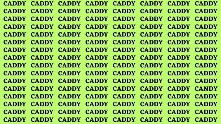 Visual Test: If you have Eagle Eyes Find the word Candy in 12 Secs