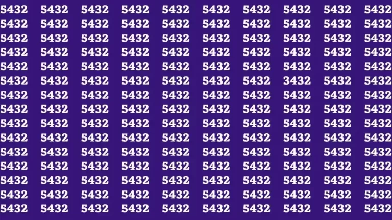 Observation Find it Out: If you have Sharp Eyes Find the number 3432 in 12 Secs