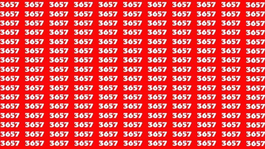 Visual Test: If you have 50/50 Vision Find the Number 3637 among 3657 in 15 Secs