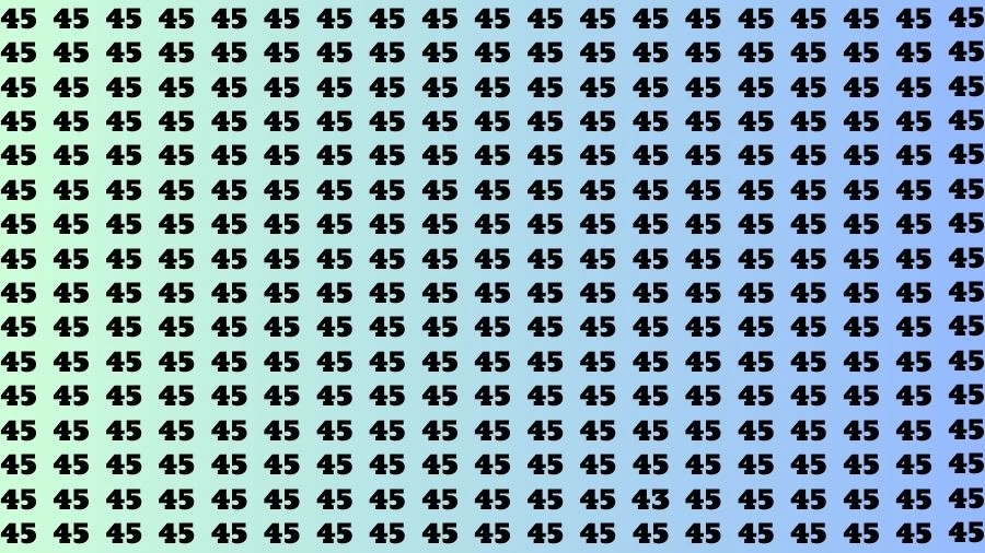 Optical Illusion Eye Test: If you have Eagle Eyes Find the Number 43 in 18 Secs