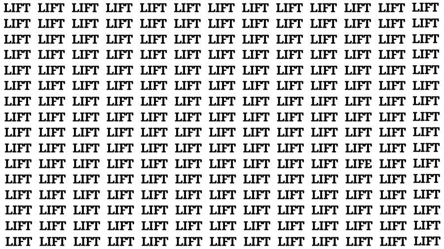 Optical Illusion Visual Test: If you have Eagle Eyes Find the Word Life in 14 Secs