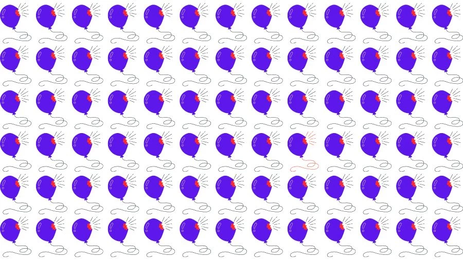 Optical Illusion Brain Challenge: If you have Eagle Eyes find the Odd Balloon in 15 Seconds