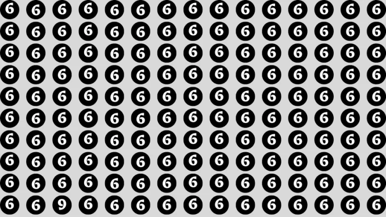 Observation Find it Out: If you have Sharp Eyes Find the number 9 among 6 in 20 Secs