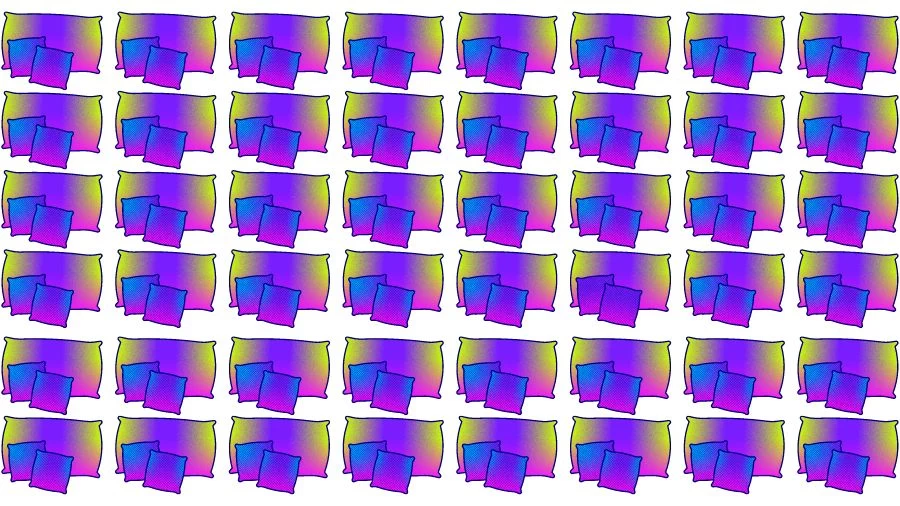 Optical Illusion Brain Challenge: If you have Eagle Eyes find the Odd Pillow in 15 Seconds