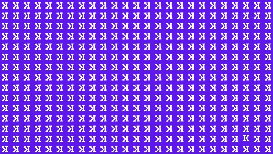 Optical Illusion Eye Test: If you have Eagle Eyes Find the Letter K in 19 Secs