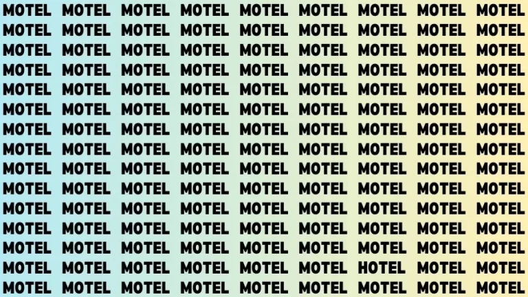 Optical Illusion Visual Test: If you have Eagle Eyes Find the Word Hotel in 14 Secs