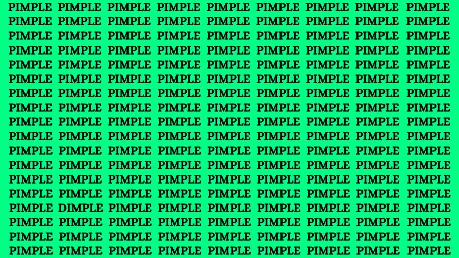 Optical Illusion Eye Test: If you have Eagle Eyes Find the Word Dimple in 15 Secs