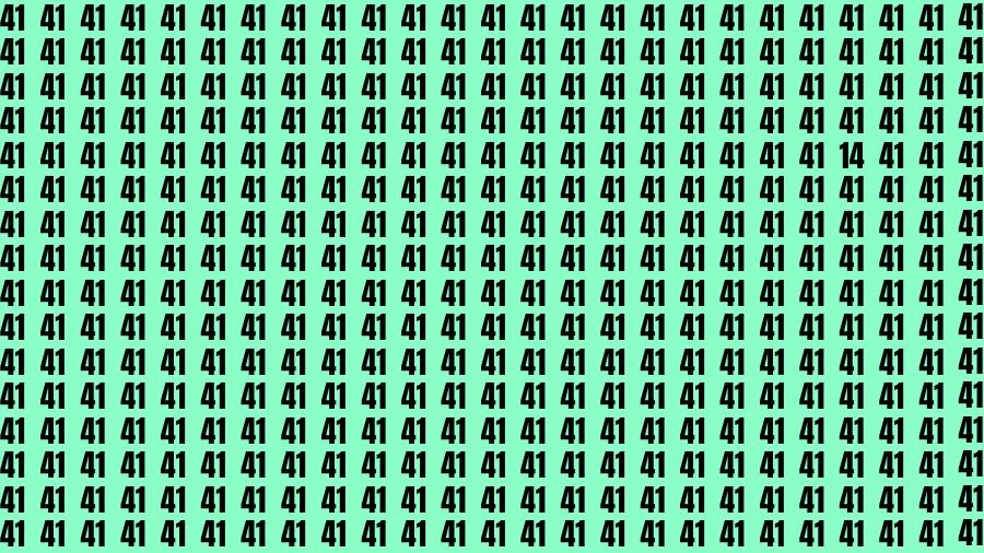 Test Visual Acuity: If you have Eagle Eyes Find the Number 14 among 41 in 15 Secs