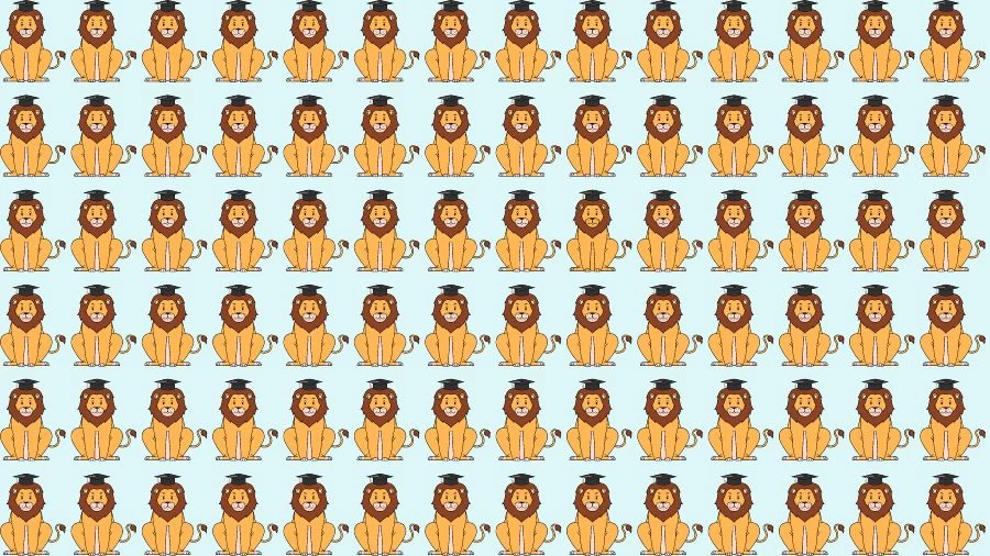 Optical Illusion Brain Challenge: If you have Eagle Eyes find the Odd Lion in 15 Seconds