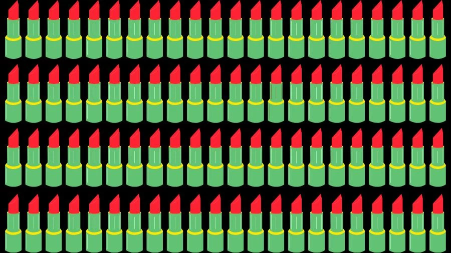 Optical Illusion Brain Challenge: If you have Eagle Eyes find the Odd Lipstick in 15 Seconds