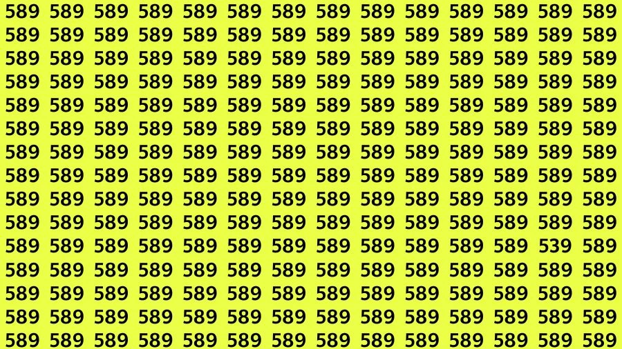 Optical Illusion Visual Test: If you have Sharp Eyes Find the Number 539 in 16 Secs