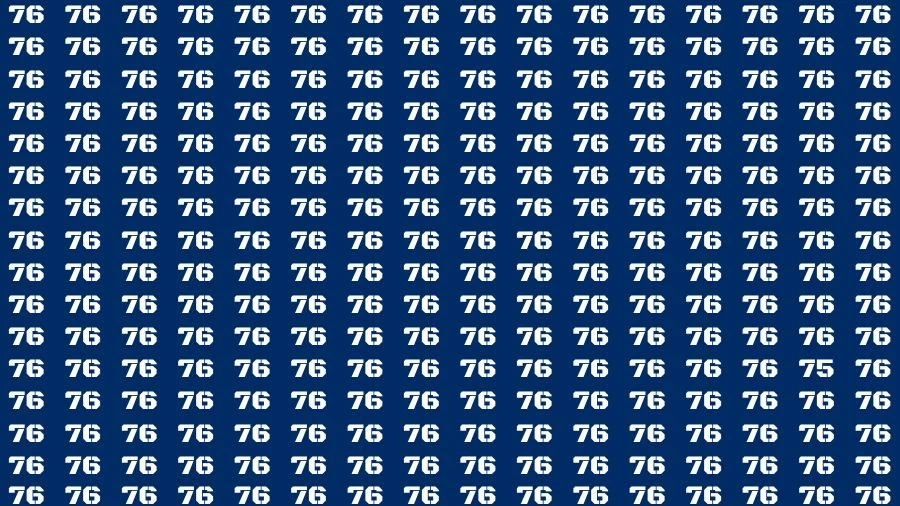 Optical Illusion Brain Challenge: If you have Hawk Eyes Find the Number 75 among 76 in 12 Secs