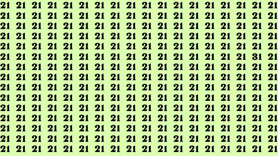 Optical Illusion Eye Test: If you have Hawk Eyes Find the Number 31 in 13 Secs