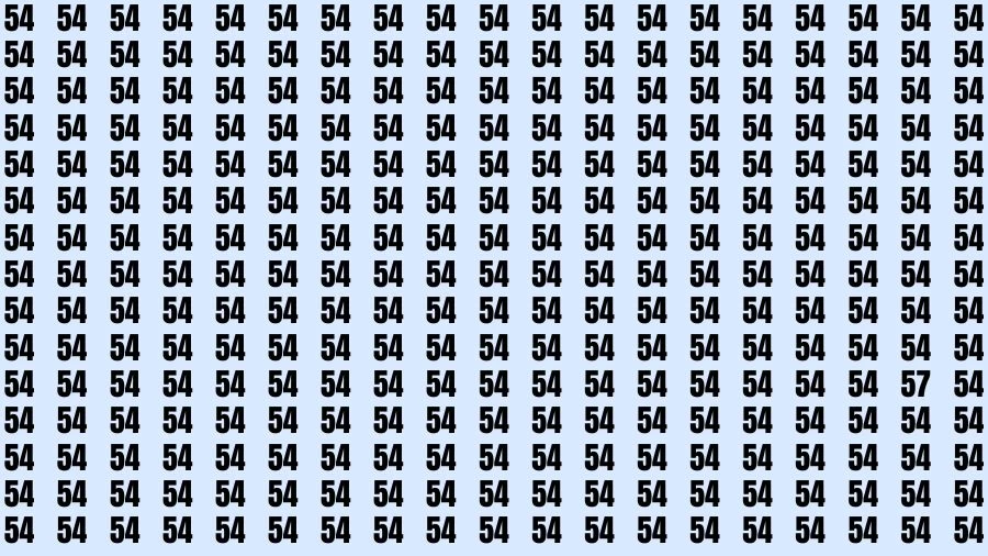 Optical Illusion Brain Challenge: If you have 50/50 Vision Find the number 57 in 18 Secs