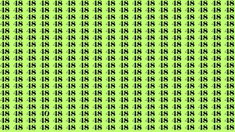 Optical Illusion Eye Test: If you have Eagle Eyes Find the Number 40 in 18 Secs