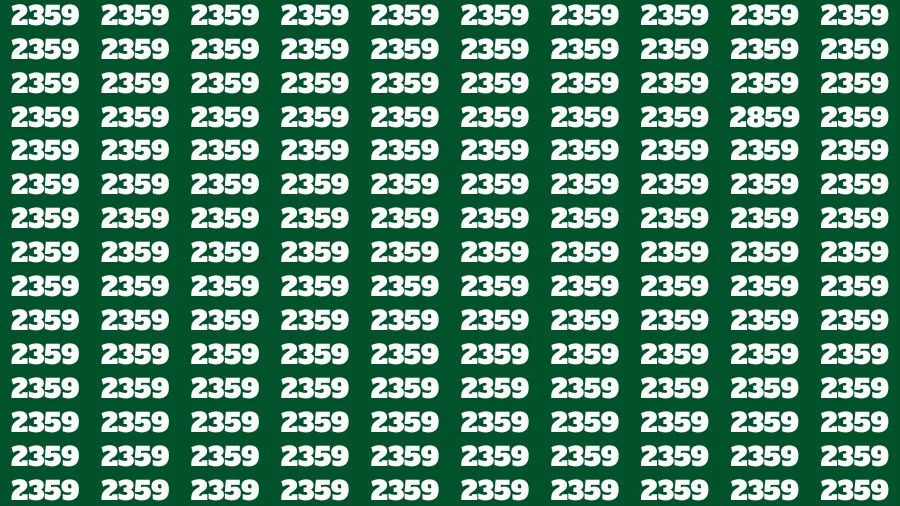 Optical Illusion Eye Test: If you have Hawk Eyes Find the Number 2859 in 13 Secs