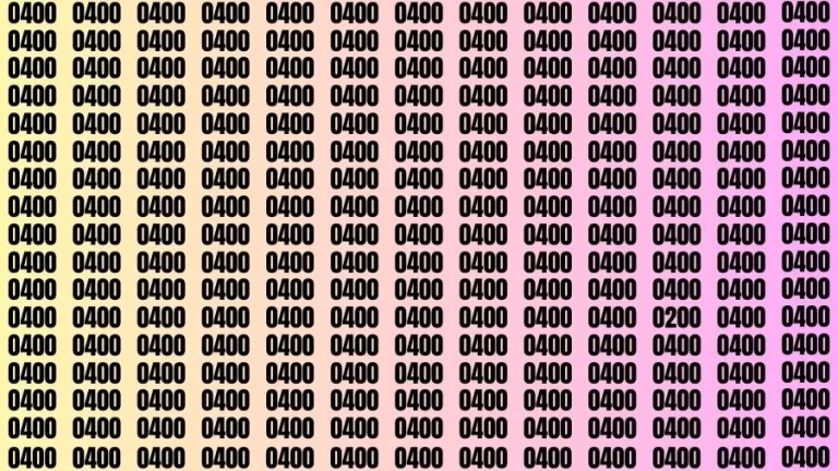 Observation Brain Challenge: If you have 50/50 Vision Find the number 0200 in 18 Secs