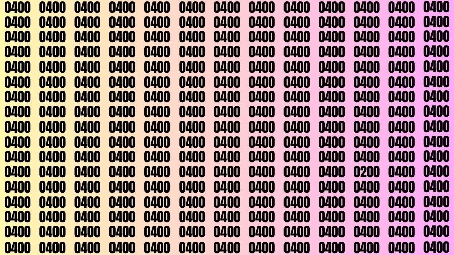 Observation Brain Challenge: If you have 50/50 Vision Find the number 0200 in 18 Secs