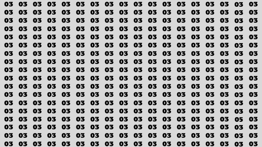 Optical Illusion Eye Test: If you have Sharp Eyes Find the number 05 in 10 Secs