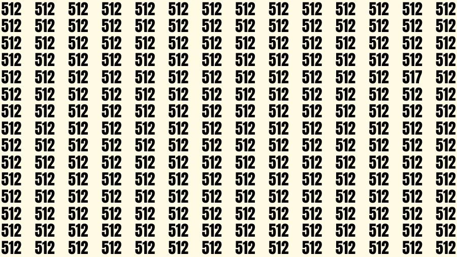 Optical Illusion Eye Test: If you have Eagle Eyes Find the Number 517 in 18 Secs